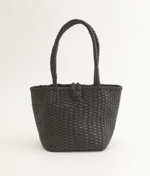 レザーメッシュバッグ(ブラック-ONESIZE)