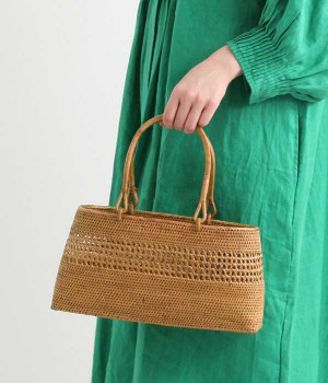 アタバッグ　透かし編み(ナチュラル-ONESIZE)