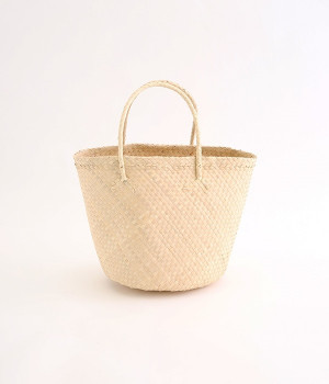 パームリーフカゴバッグ(ホワイト-ONESIZE)