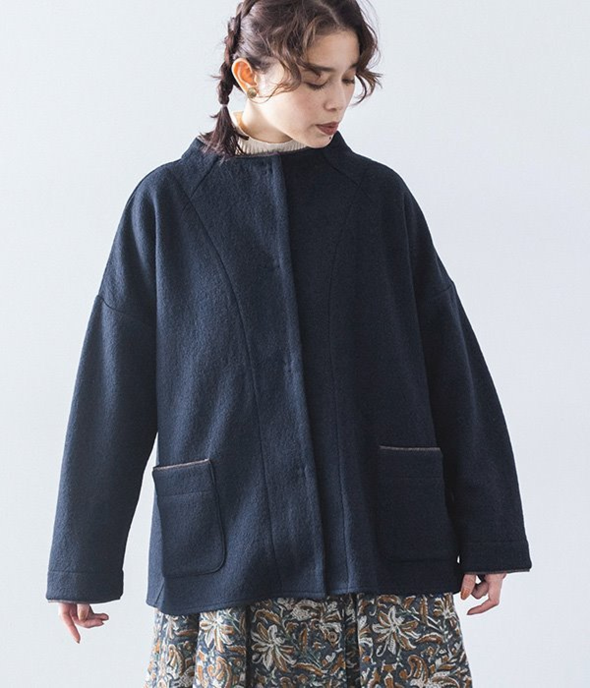 圧縮ウールジャケット(ブルー-ONESIZE)