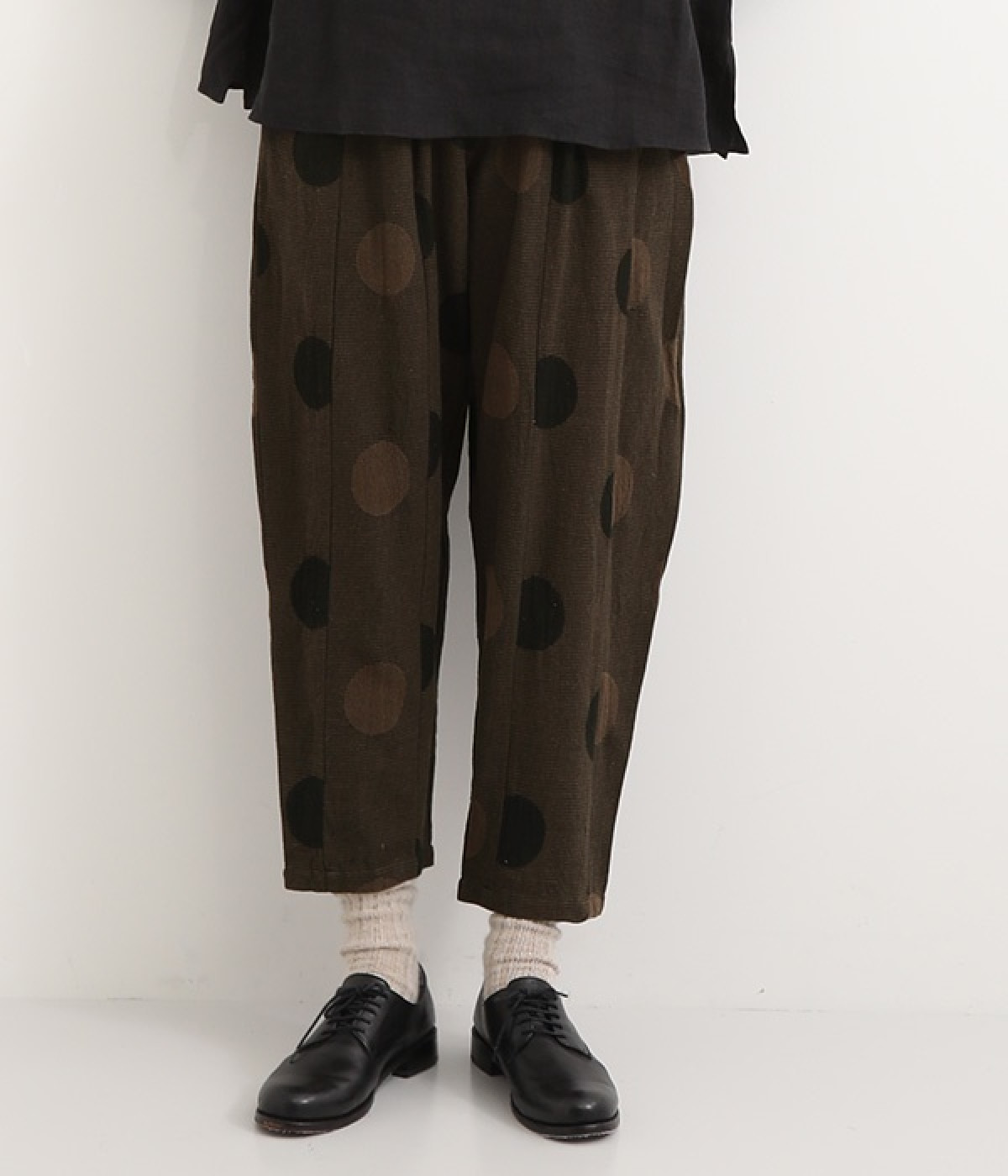 コットンジャカードパッチスリムパンツ(グレー-ONESIZE)