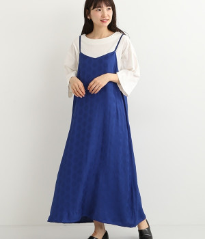 ドットジャカードキャミソールワンピース