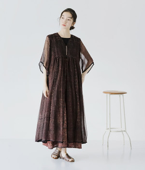 ボイルアジャラクワンピース(ブラック-ONESIZE)