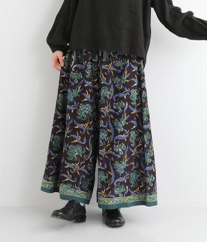 ビッグフラワープリントパンツ(ブラック-ONESIZE)