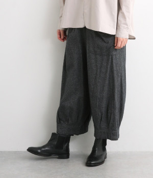 コットンメランジパンツ(ブラック-ONESIZE)