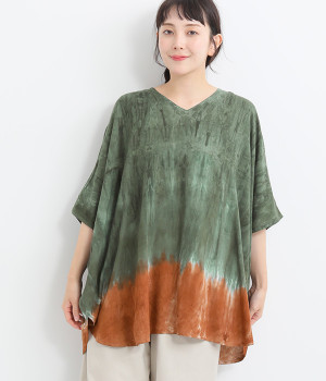 レーヨン2段染めプルオーバー