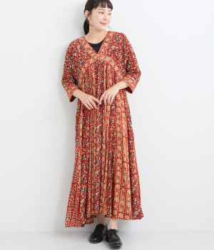 レーヨンカラムカリワンピース