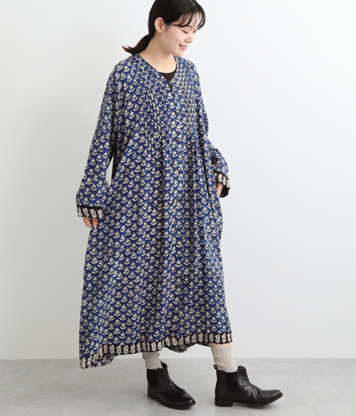 バグループリントワンピース(ブルー-ONESIZE)