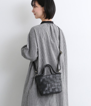 2wayメッシュミニバッグ(ブラック-ONESIZE)