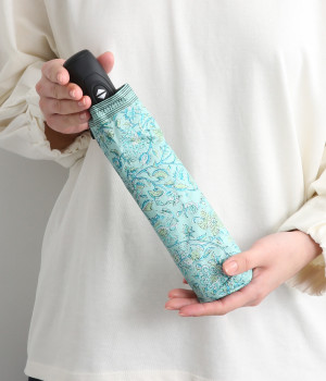 晴雨兼用折りたたみ傘 遮光率99.99％ 日傘・雨傘(ブロックプリント-ONESIZE)