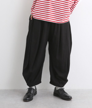 レーヨンバルーンパンツ(ブラック-ONESIZE)