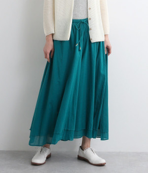 レイヤーギャザーパンツ(ピーコックグリーン-ONESIZE)