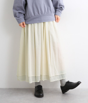 レイヤーギャザーパンツ(ナチュラル-ONESIZE)