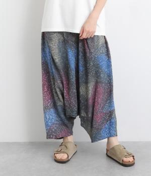 レーヨン手描きサルエルパンツ