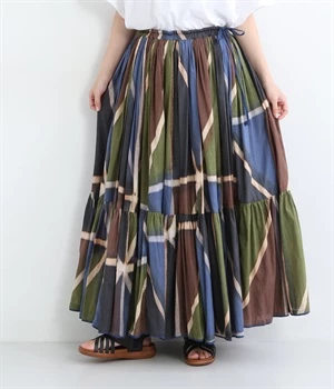 プリントクリンクルスカート