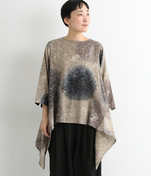 コットン手描き　イレヘムプルオーバー(グレー-ONESIZE)