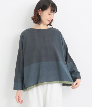 カディビッグチェックプルオーバー(グリーン-ONESIZE)