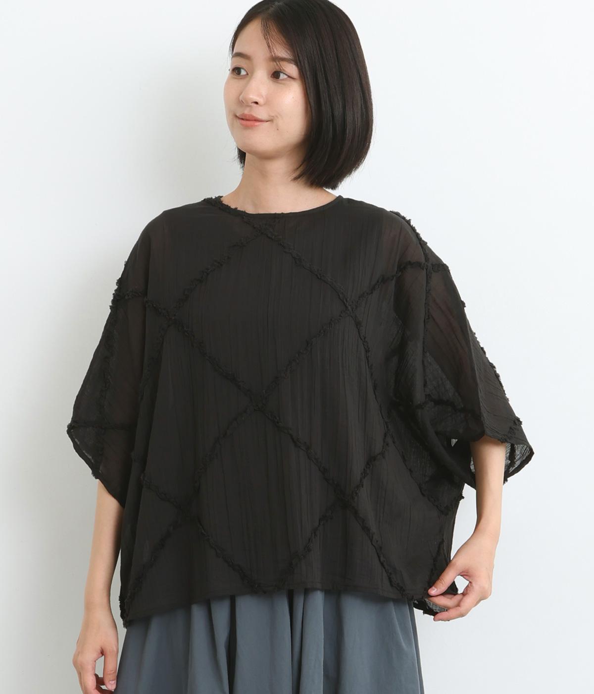 コットンカットオフプルオーバー(ブラック-ONESIZE)