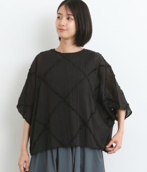 コットンカットオフプルオーバー(ブラック-ONESIZE)