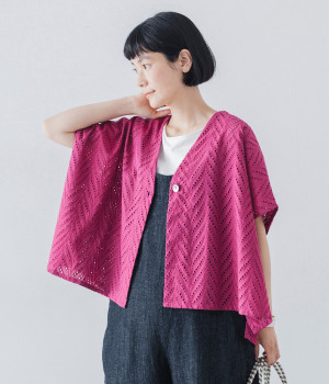 コットン カットワーク刺繍羽織り