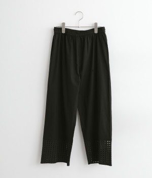 コットンレースペチパンツ(ブラック-ONESIZE)