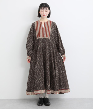 ファラト　フレアワンピース(グレー-ONESIZE)