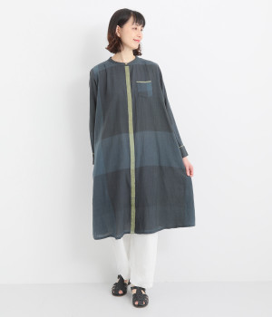 カディビッグチェックワンピース(グリーン-ONESIZE)