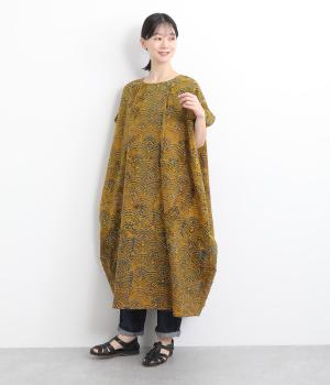 アフリカンエンボスプリントドレス