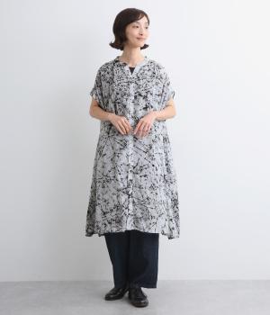 コットン2種ギャザーワンピース