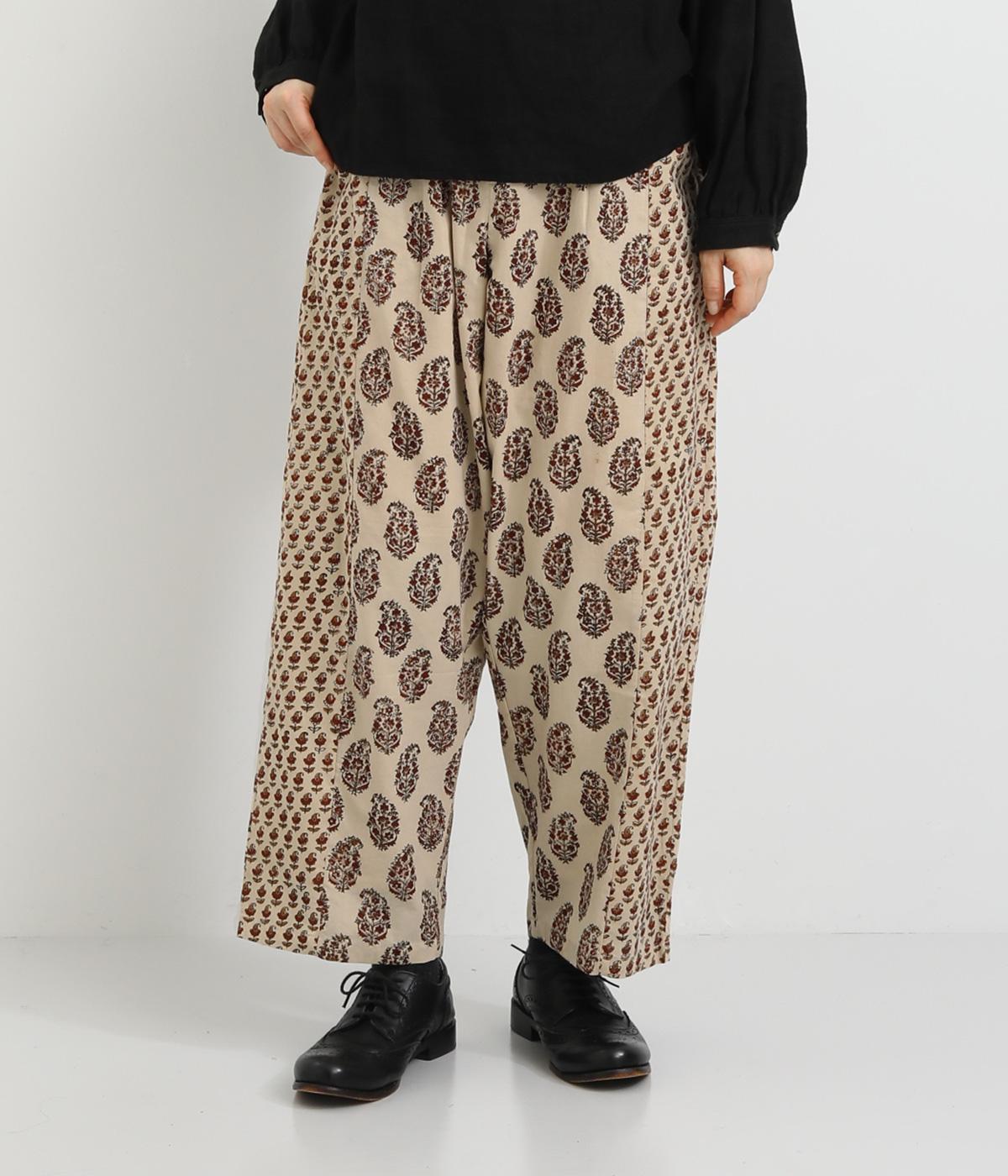 バグルーペイズリープリントパンツ(ナチュラル-F)