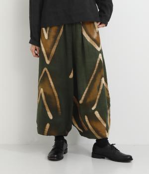 ダブルガーゼ手描きパンツ