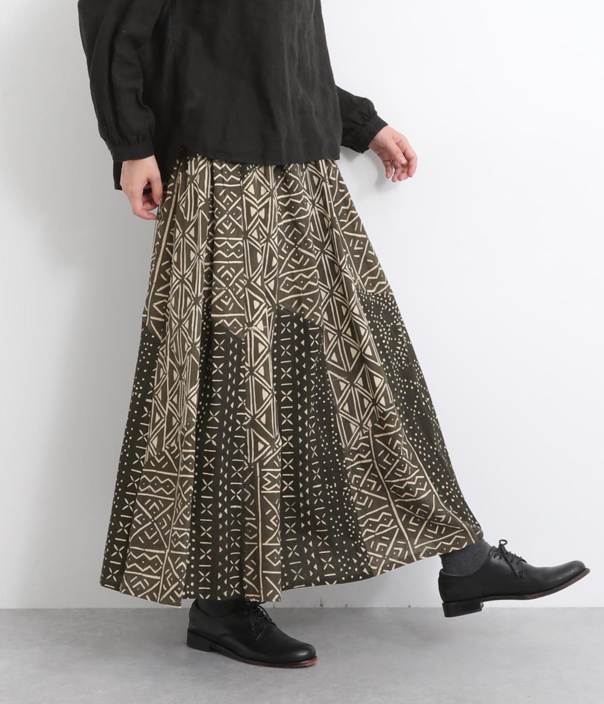 泥染めボゴランフィニ　スカート(ブラウン系-F)