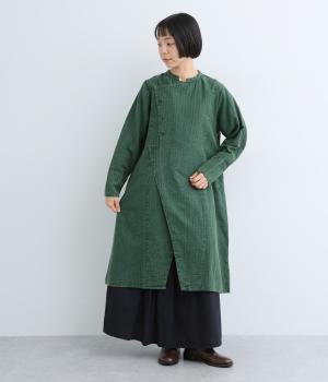 ストーンウォッシュチュニック(グリーン-F)