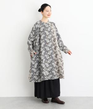 ペーズリージャカード切替チュニック(ブルー-F)