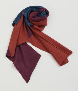 パッチワークニットストール(レッド-F)