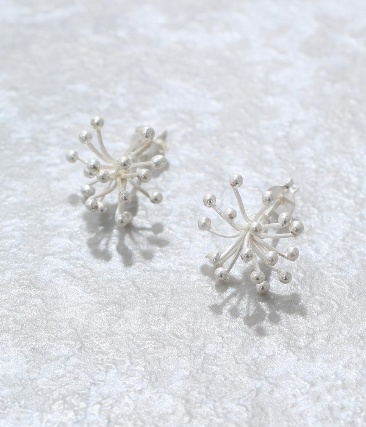 カレンシルバー　フラワーピアス(シルバー-F)