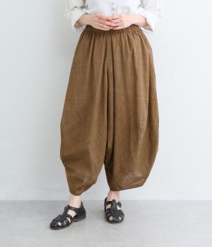 コットンハンドブラッシング変形パンツ