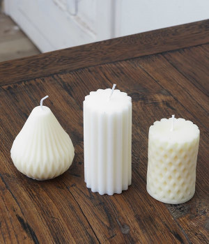 hujan ソイワックスキャンドル(ストライプ-ONESIZE)