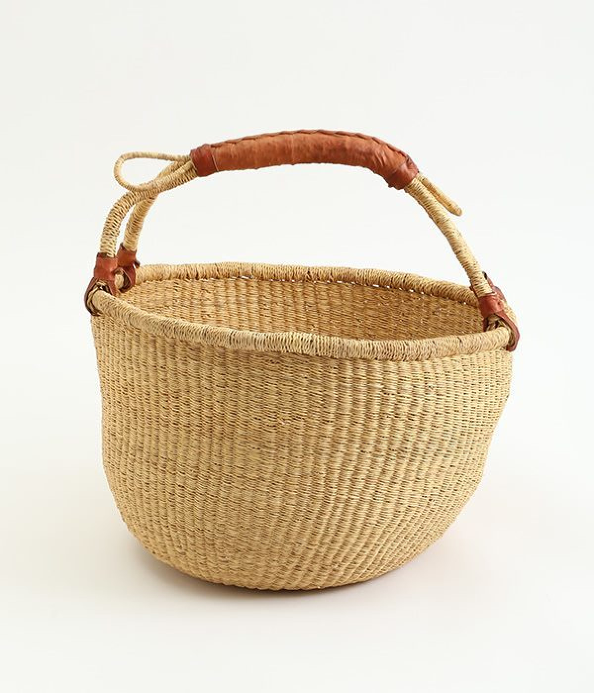 アフリカブルキナカゴ(丸)(持ち手アソートカラー-ONESIZE)