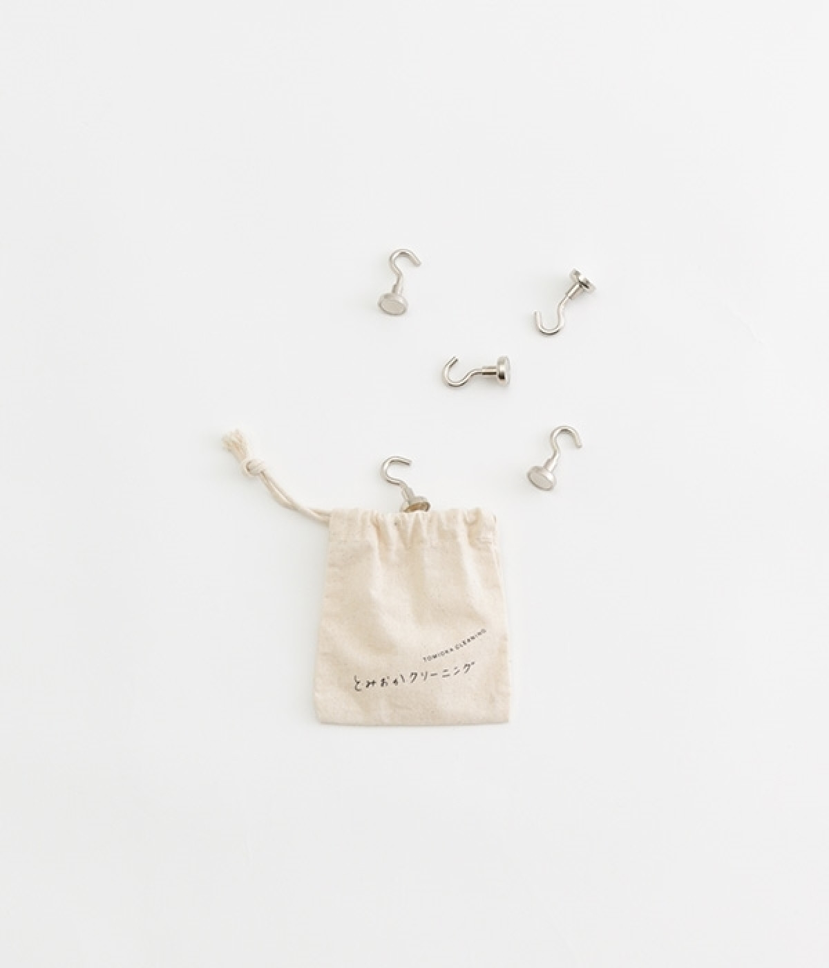 マグネットフック5個セット・オリジナル巾着付(カラー1-ONESIZE)