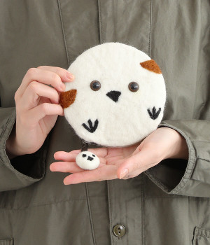 フェルト シェイプポーチ(シマエナガ-ONESIZE)