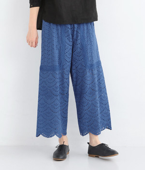 【Shanti Shanti】コットンシフリーリカーモパンツ(ブルー-ONESIZE)