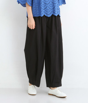 ビスコースコットンマチョータックパンツ(ブラック-ONESIZE)