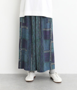 【Shanti Shanti】コットンモスバンジェラパンツ(ブルー-ONESIZE)