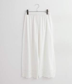 コットンキャンブリックペティパンツ(ホワイト-ONESIZE)