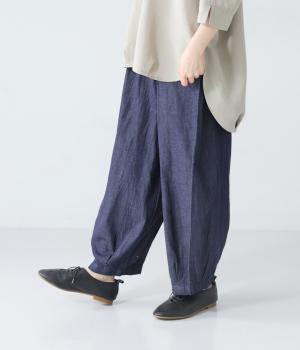 コットンデニムケディカーブパンツ(ネイビー-F)