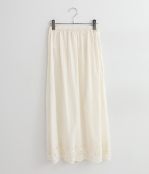 コットンキャンブリックペティスカート(クリーム-ONESIZE)