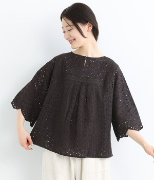 【Shanti Shanti】コットンシフリーリカーモ2wayプルオーバー(チャコール-ONESIZE)