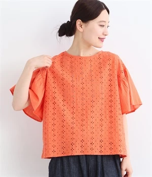 コットンシフリーサニープルオーバー(オレンジ-ONESIZE)