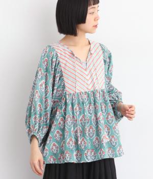 コットンボイルベルプルオーバー(グリーン-F)